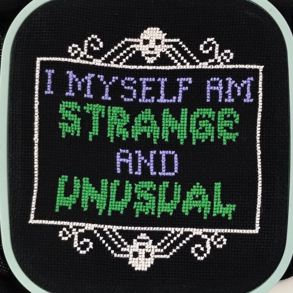 Strange and Unusual (Beetlejuice inspired)  /  Cross Stitch / Completed, Crafted